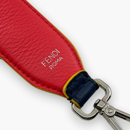 Fendi Strap You Flowerland Multicolor Leather Floral Shoulder Bag Strap Studded