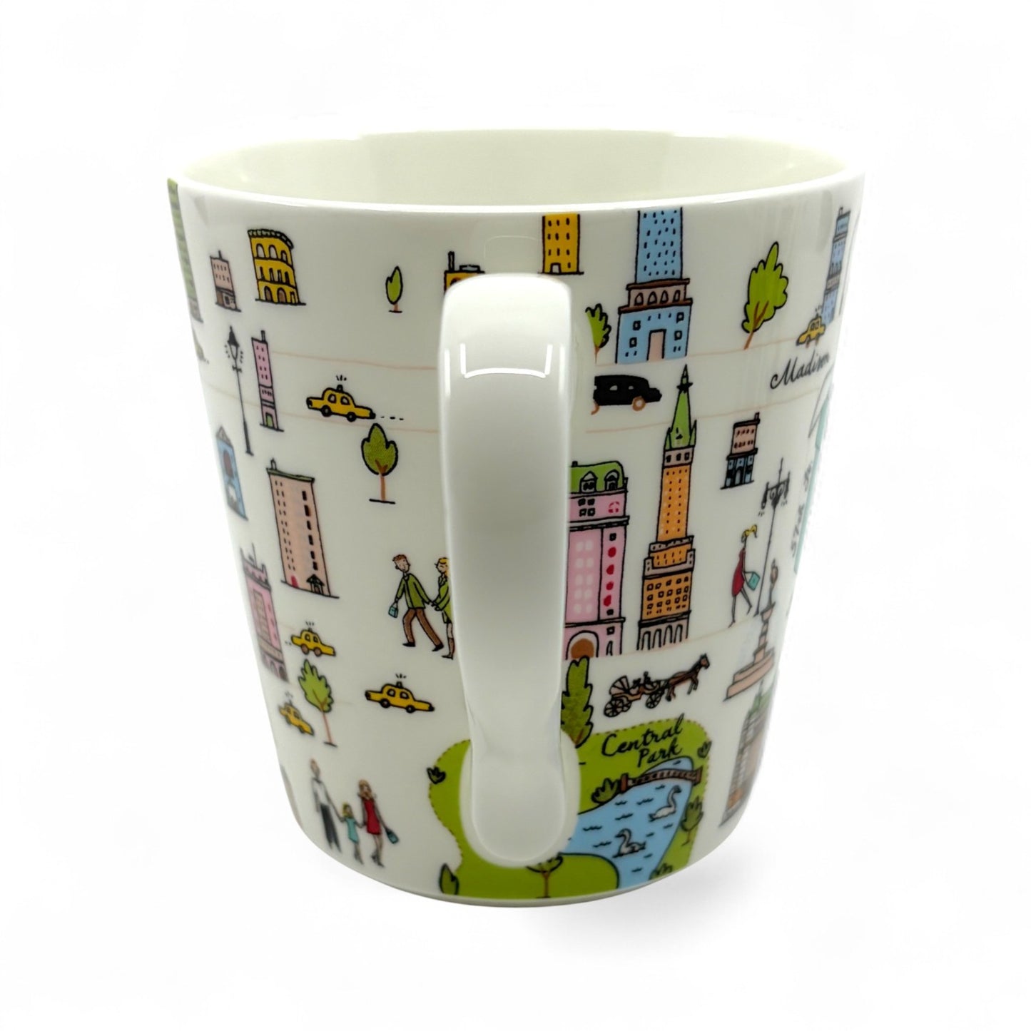 Tiffany & Co. 5th Avenue Bone China Mug 2 Cups Pair Set in NYC Design w/ Box