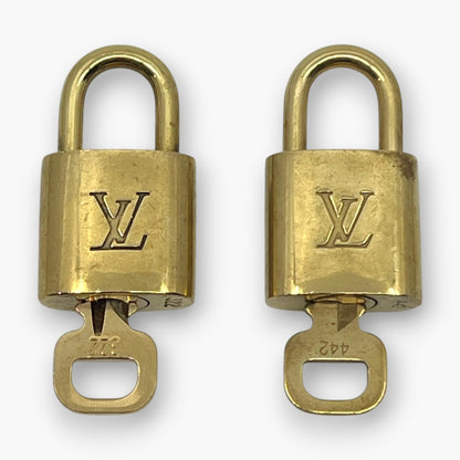 Louis Vuitton Padlock Set of 10 Gold-Tone Brass Locks & Keys pj260605