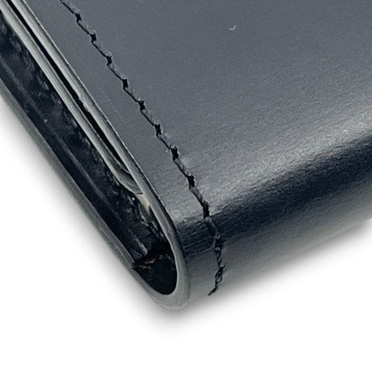 Dunhill Black Leather Key Case with 6 Silver-Tone Hooks w/ Box Card Cloth