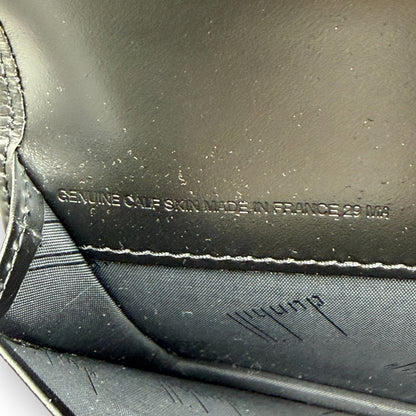 Dunhill Black Leather Long Wallet w/ Brand Card Dust Bag Box