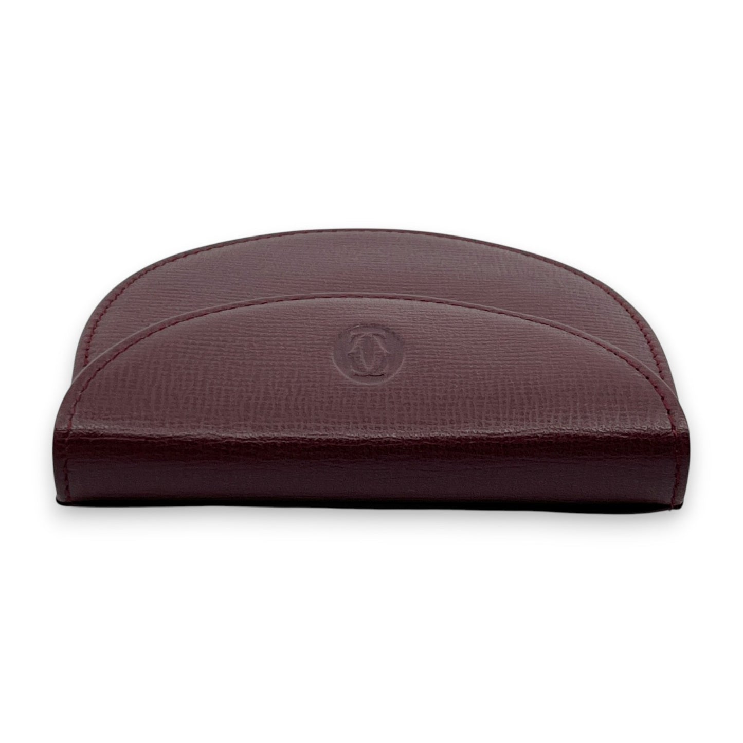 Must de Cartier Burgundy Leather Coin Purse w/ Box Cloth Certificate