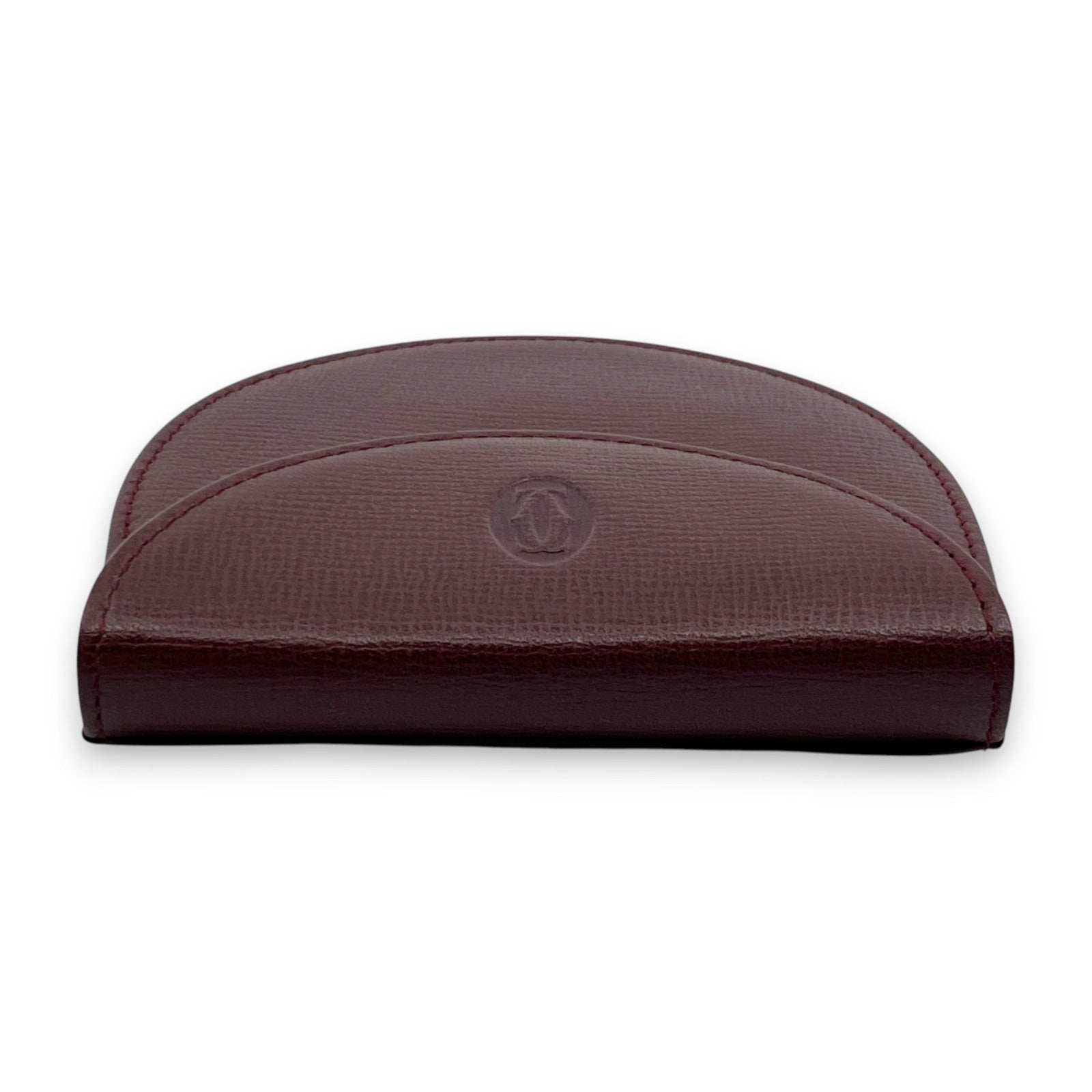 Must de Cartier Burgundy Leather Coin Purse w/ Box Cloth Certificate