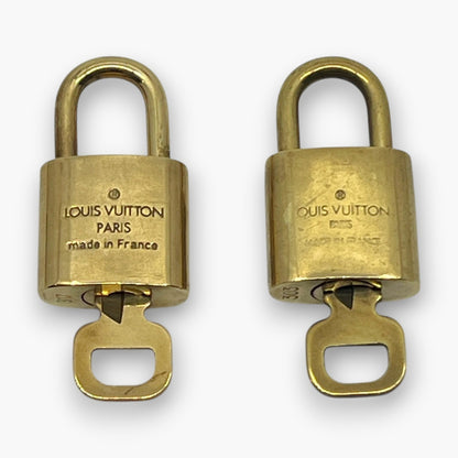 Louis Vuitton Padlock Set of 10 Gold-Tone Brass Locks & Keys pj260604