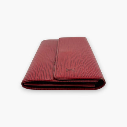Louis Vuitton Epi Pochette Porte-Monnaie Credit Long Wallet Red M63577
