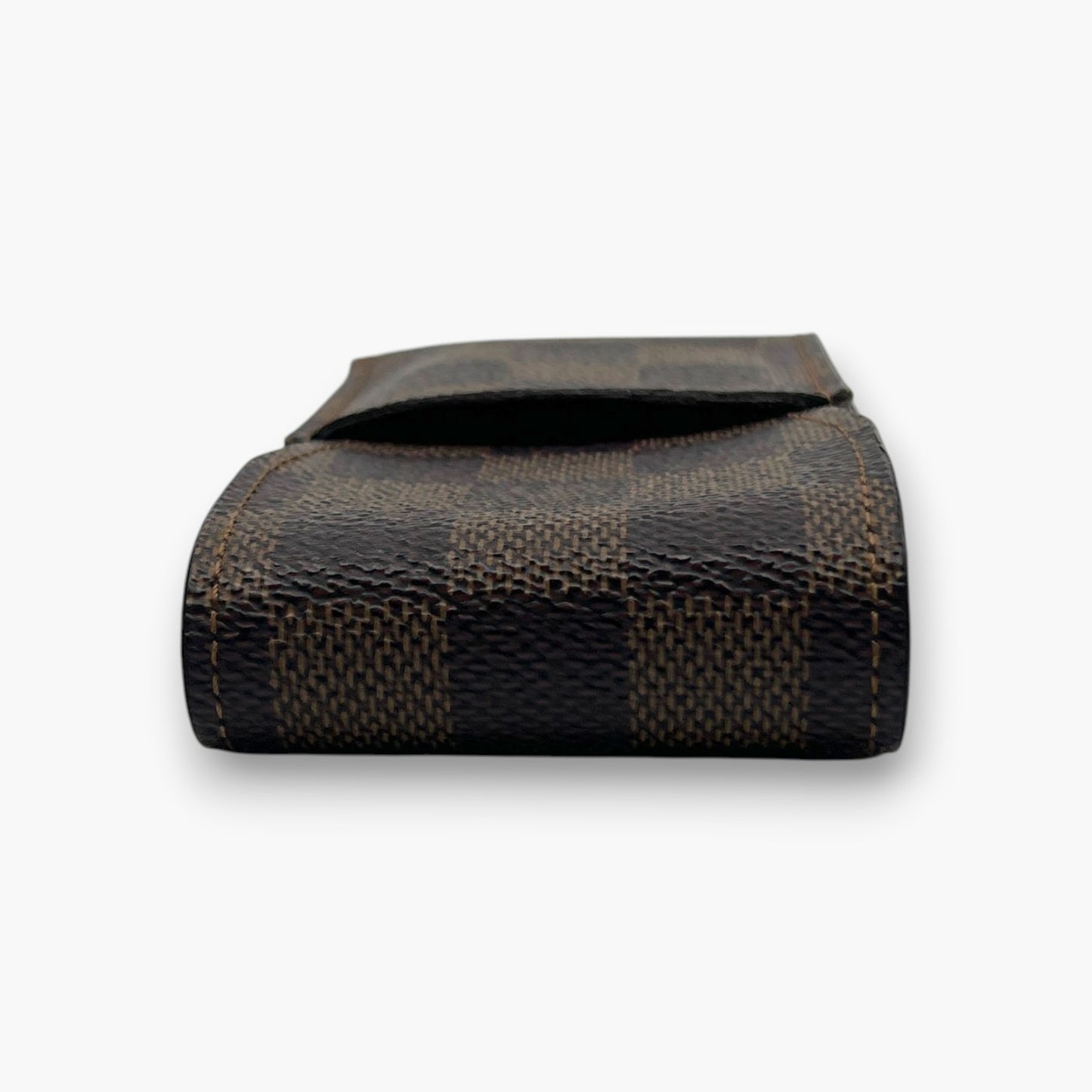 Louis Vuitton Damier Ebene Etui Cigarette Case Brown Canvas Leather